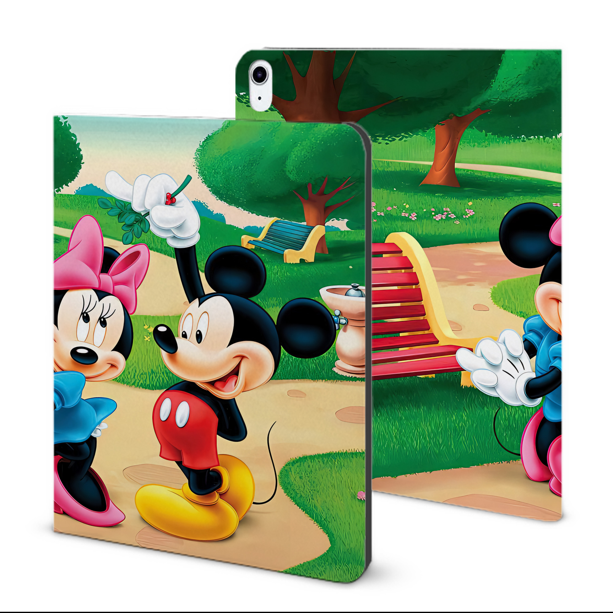 （画像用） ミッキーマウス Mickey Mouse IPad ケース ブック型 PUレザー TPU 耐衝撃 軽量 薄型 ペン収納なし 全面保護 IPad 各モデル対応